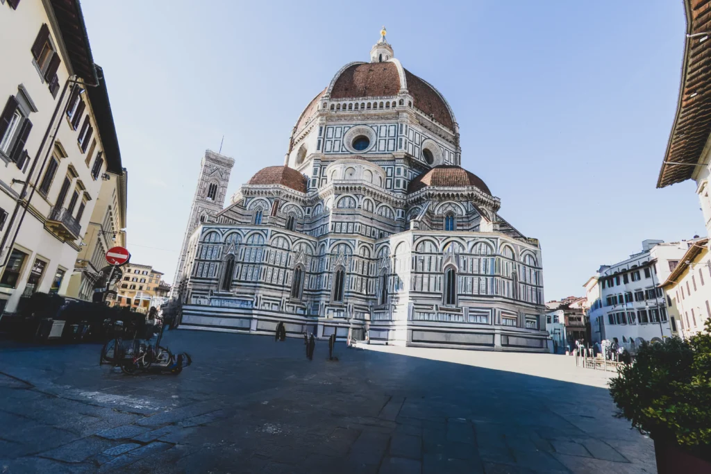 Facade of Florence Cathedral from Piazza Duomo