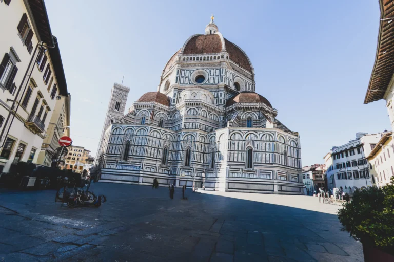 Facade of Florence Cathedral from Piazza Duomo