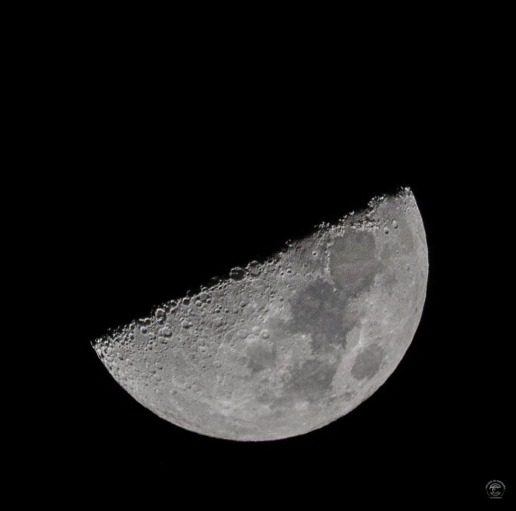 Dettagli della Luna al Primo Quarto