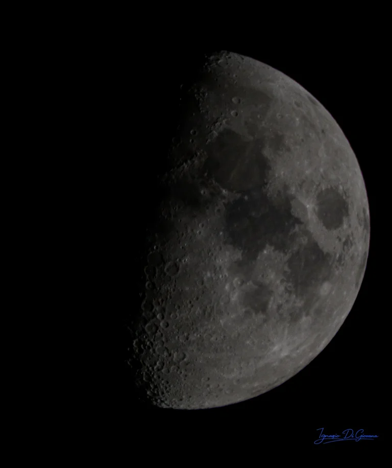 Dettagli della Luna al Primo Quarto