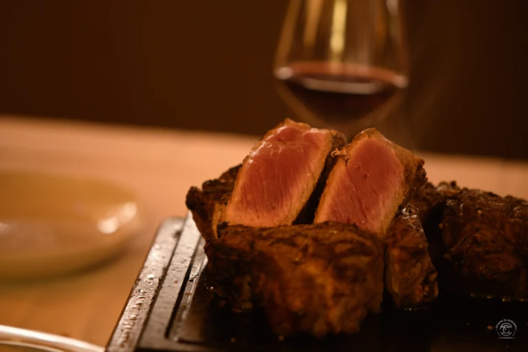 Croste di cottura e cuore rosato